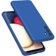 Husă silicon lichid Samsung Galaxy A35 albastru, vedere frontală, model Vivimall