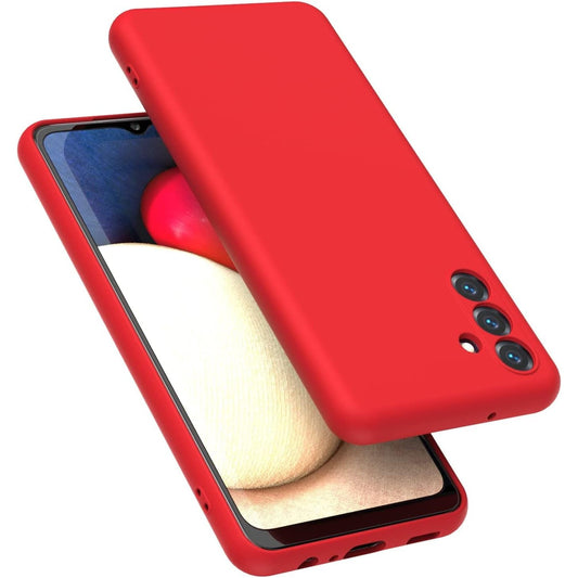 Husa de Protectie, Vivimall, pentru Samsung Galaxy A35, Liquid Silicone, cu Microfibra pe Interior, Protectie Antisoc, Compatibil Incarcare Wireless, Rosu - vivimall.ro