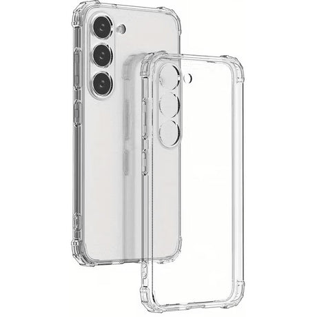 Husă Samsung Galaxy A35 TPU Protect Plus transparentă cu Dust Plug, vedere frontală