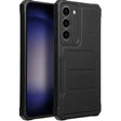 Husă protecție Samsung Galaxy S10E Defender Model 1, silicon și plastic negru, vedere frontală