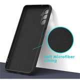 Husă silicon lichid neagră S24 FE, compatibilitate încărcare wireless Qi demonstrată