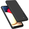 Husă silicon lichid neagră pentru Samsung Galaxy S24 FE, vedere frontală, finisaj mat antialunecare