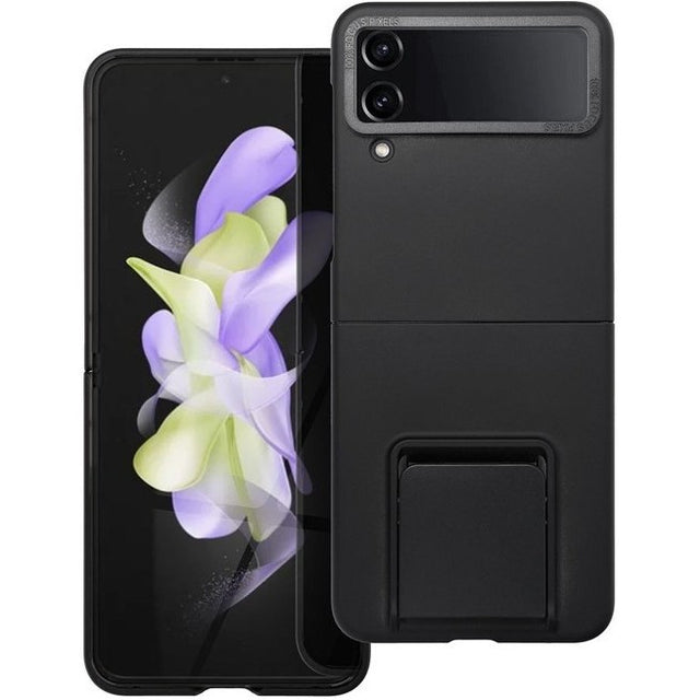 Husa de Protectie, Flippy, pentru Samsung Galaxy Z Flip 4 5G, din PC, cu Pliere Tridimensionala, Multifunctionala, Negru - vivimall.ro