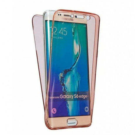 Husa de protectie Flippy® pentru Samsung J1 2016 Full Tpu 360 Roz Auriu - vivimall.ro