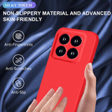 Husă protecție Xiaomi 14 Liquid Silicone roșu, prezentare completă set ambalaj