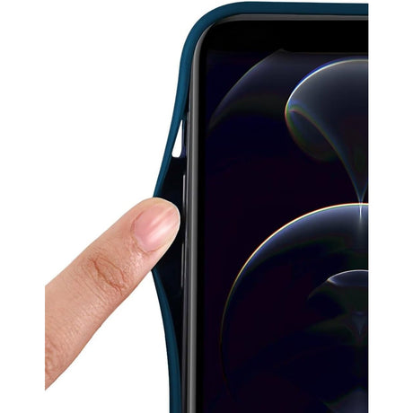 Husă Xiaomi 14 Ultra Liquid Silicone albastru, vedere spate, finisaj mat anti-amprentă