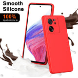 Husă Xiaomi Redmi 13T roșu, compatibilă incarcare wireless, vedere spate