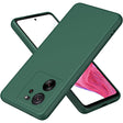 Husă silicon lichid verde pentru Xiaomi Redmi 13T, vedere frontală, model Vivimall antisoc