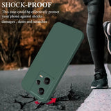 Husă verde Xiaomi Redmi Note 12 Pro 5G, detaliu decupaje porturi și butoane laterale