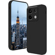 Husă Liquid Silicone neagră pentru Xiaomi Redmi Note 13 5G, vedere frontală, finisaj mat