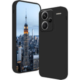 Husă silicon lichid neagră pentru Xiaomi Redmi Note 13 Pro Plus 5G, vedere frontală, model Vivimall