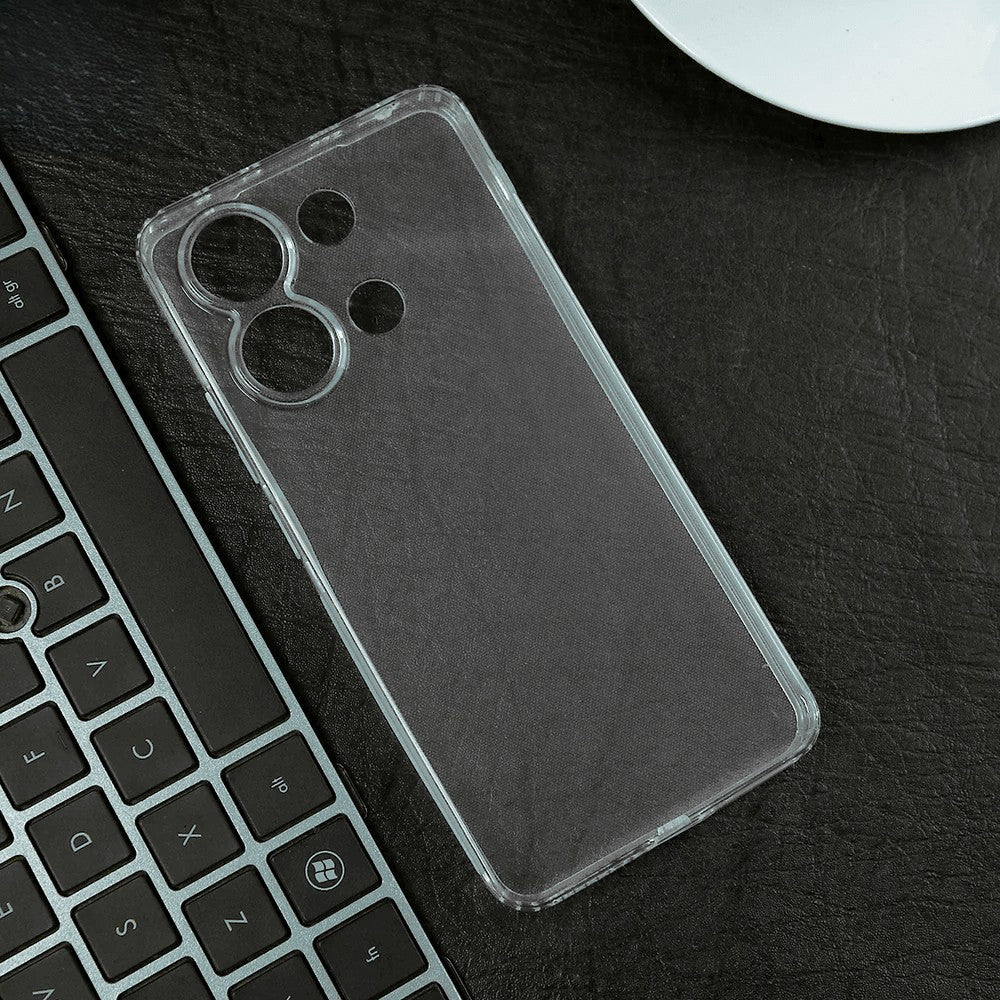 Husa de Protectie, Vivimall, pentru Xiaomi Redmi Note 13, TPU Protect Plus, cu Dust Plug, Transparent - vivimall.ro