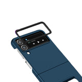 Husa de protectie Flippy, Pliere Tridimensionala, Multifunctionala, PC, pentru  Samsung Galaxy Z Flip 3 , Albastru - vivimall.ro