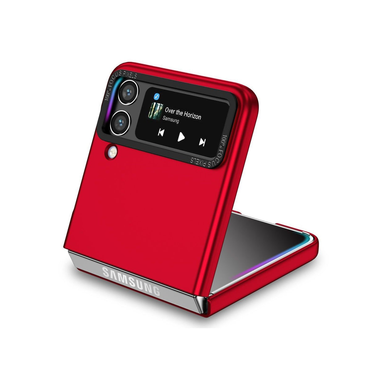 Husa de protectie Flippy, pliere Tridimensionala, multifunctionala, PC, pentru  Samsung Galaxy Z Flip 3 , Rosu - vivimall.ro