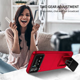 Husa de protectie Flippy, pliere Tridimensionala, multifunctionala, PC, pentru  Samsung Galaxy Z Flip 3 , Rosu - vivimall.ro