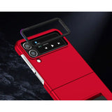 Husa de protectie Flippy, Pliere Tridimensionala, Multifunctionala, PC, pentru Samsung Galaxy Z Flip 4 / Z Flip 4 5G , Rosu - vivimall.ro