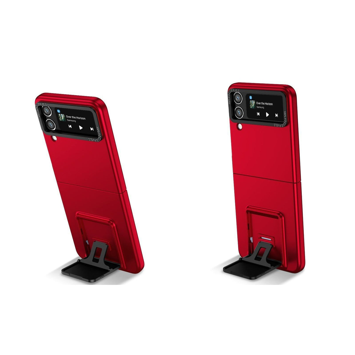 Husa de Protectie, Vivimall, pentru Samsung Galaxy Z Flip 5, din PC, cu Pliere Tridimensionala, Multifunctionala, Rosie - vivimall.ro