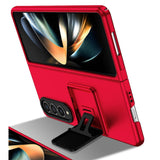 Husa de protectie Flippy, Pliere Tridimensionala, Multifunctionala, PC, pentru Samsung Galaxy Z Fold 4 5G, Rosu - vivimall.ro