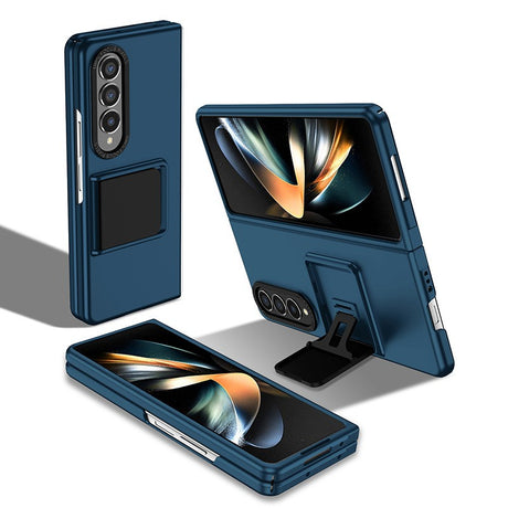 Husă protecție Galaxy Z Fold 4 5G albastru, detaliu decupaje cameră și butoane laterale