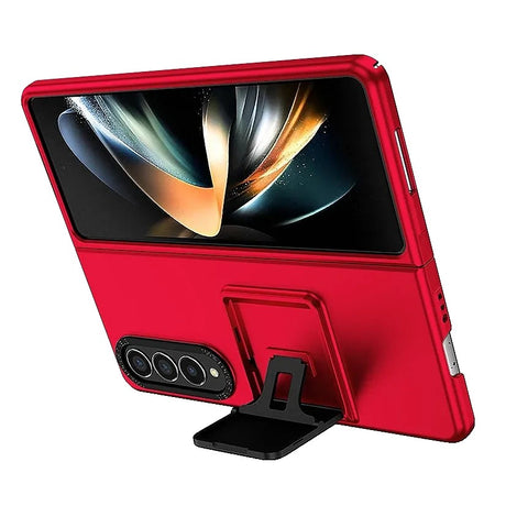 Husa de protectie Vivimall, Pliere Tridimensionala, Multifunctionala, PC, pentru Samsung Galaxy Z Fold 4 5G, Rosu - vivimall.ro