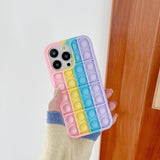 Husa de protectie Flippy Pop It compatibila cu Apple iPhone 13,Model 8,Multicolor - vivimall.ro