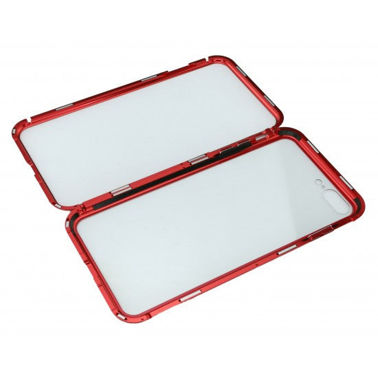 Husa de protectie Magnetic 360 pentru Apple iPhone 7, Rosu - vivimall.ro