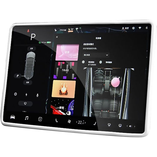 Husa de Protectie Margini Ecran Frontal Tesla, Flipp, Compatibil cu Tesla Model 3/Y, din TPE, Alb - vivimall.ro