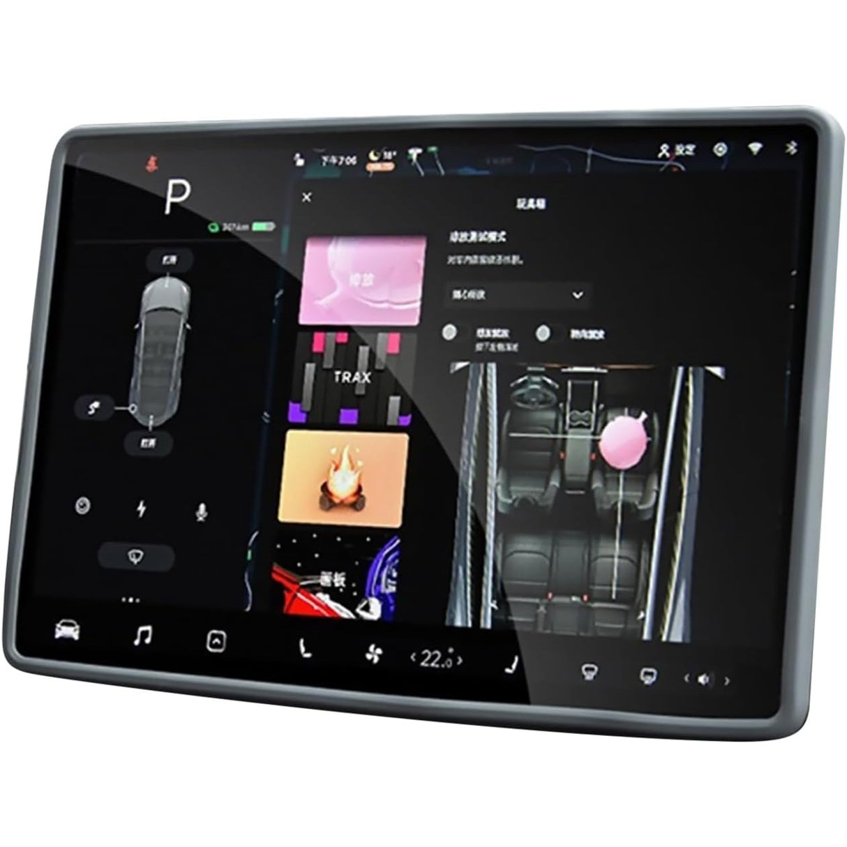 Husa de Protectie Margini Ecran Frontal Tesla, Flipp, Compatibil cu Tesla Model 3/Y, din TPE, Gri - vivimall.ro