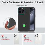 Husa de Protectie Matte TPU, Vivimall, pentru Apple iPhone 16 Pro Max, Protectie Camera, Antisoc, Antizgariere, Antialunecare, Acoperire Completa, Negru - vivimall.ro