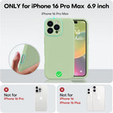 Husa de Protectie Matte TPU, Vivimall, pentru Apple iPhone 16 Pro Max, Protectie Camera, Antisoc, Antizgariere, Antialunecare, Acoperire Completa, Verde - vivimall.ro