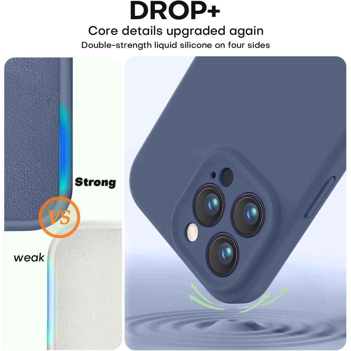 Husa de Protectie Matte TPU, Vivimall, pentru Apple iPhone 16 Pro Max, Protectie Camera, Antisoc, Antizgariere, Antialunecare, Acoperire Completa, Albastru - vivimall.ro