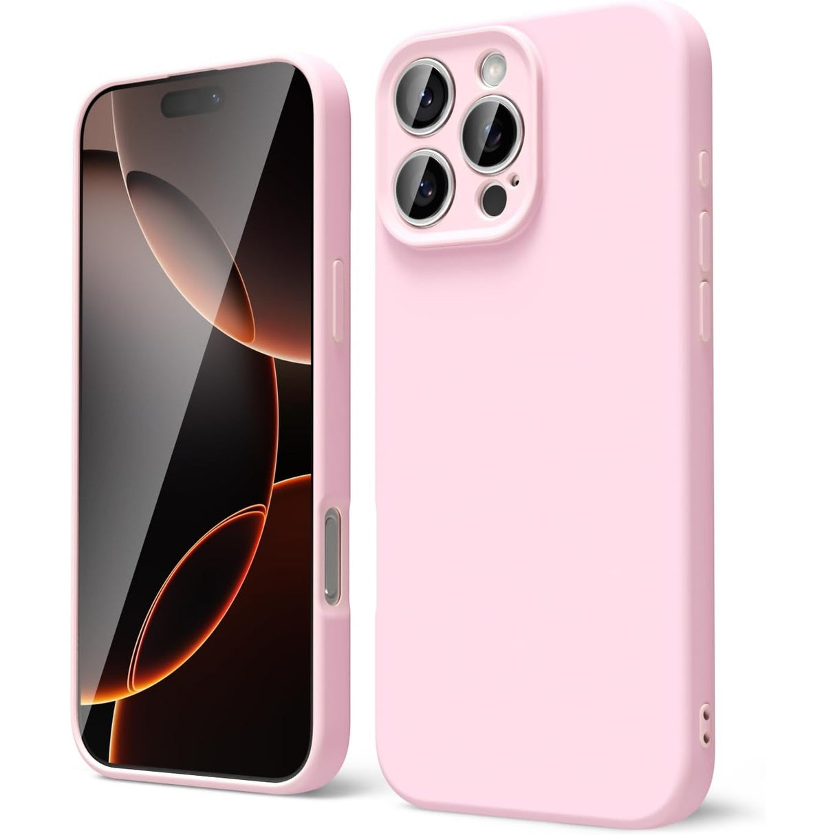 Husa de Protectie Matte TPU, Vivimall, pentru Apple iPhone 16 Pro Max, Protectie Camera, Antisoc, Antizgariere, Antialunecare, Acoperire Completa, Roz - vivimall.ro