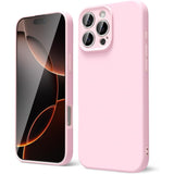 Husa de Protectie Matte TPU, Vivimall, pentru Apple iPhone 16 Pro Max, Protectie Camera, Antisoc, Antizgariere, Antialunecare, Acoperire Completa, Roz - vivimall.ro