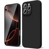 Husa de Protectie Matte TPU, Vivimall, pentru Apple iPhone 16 Pro Max, Protectie Camera, Antisoc, Antizgariere, Antialunecare, Acoperire Completa, Negru - vivimall.ro