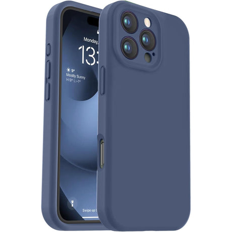 Husa de Protectie Matte TPU, Vivimall, pentru Apple iPhone 16 Pro Max, Protectie Camera, Antisoc, Antizgariere, Antialunecare, Acoperire Completa, Albastru - vivimall.ro