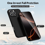 Husa de Protectie Matte TPU, Vivimall, pentru Apple iPhone 16 Pro, Protectie Camera, Antisoc, Antizgariere, Antialunecare, Acoperire Completa, Negru - vivimall.ro