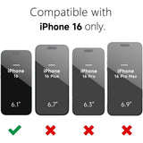 Husa de Protectie Matte TPU, Vivimall, pentru Apple iPhone 16, Protectie Camera, Antisoc, Antizgariere, Antialunecare, Acoperire Completa, Negru - vivimall.ro