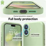 Husa de Protectie Matte TPU, Vivimall, pentru Apple iPhone 16, Protectie Camera, Antisoc, Antizgariere, Antialunecare, Acoperire Completa, Verde - vivimall.ro