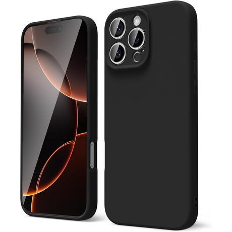 Husă Matte TPU neagră pentru Realme C53, vedere frontală, design subțire anti-alunecare