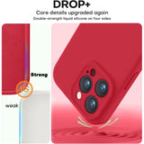 Husa de Protectie Matte TPU, Vivimall, pentru Realme C55, Protectie Camera, Antisoc, Antizgariere, Antialunecare, Acoperire Completa, Rosu - vivimall.ro