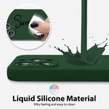Husa de Protectie Matte TPU, Vivimall, pentru Realme C55, Protectie Camera, Antisoc, Antizgariere, Antialunecare, Acoperire Completa, Verde - vivimall.ro