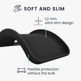 Husă Matte TPU pentru Samsung Galaxy A35 5G neagră, vedere laterală și decupaje precise