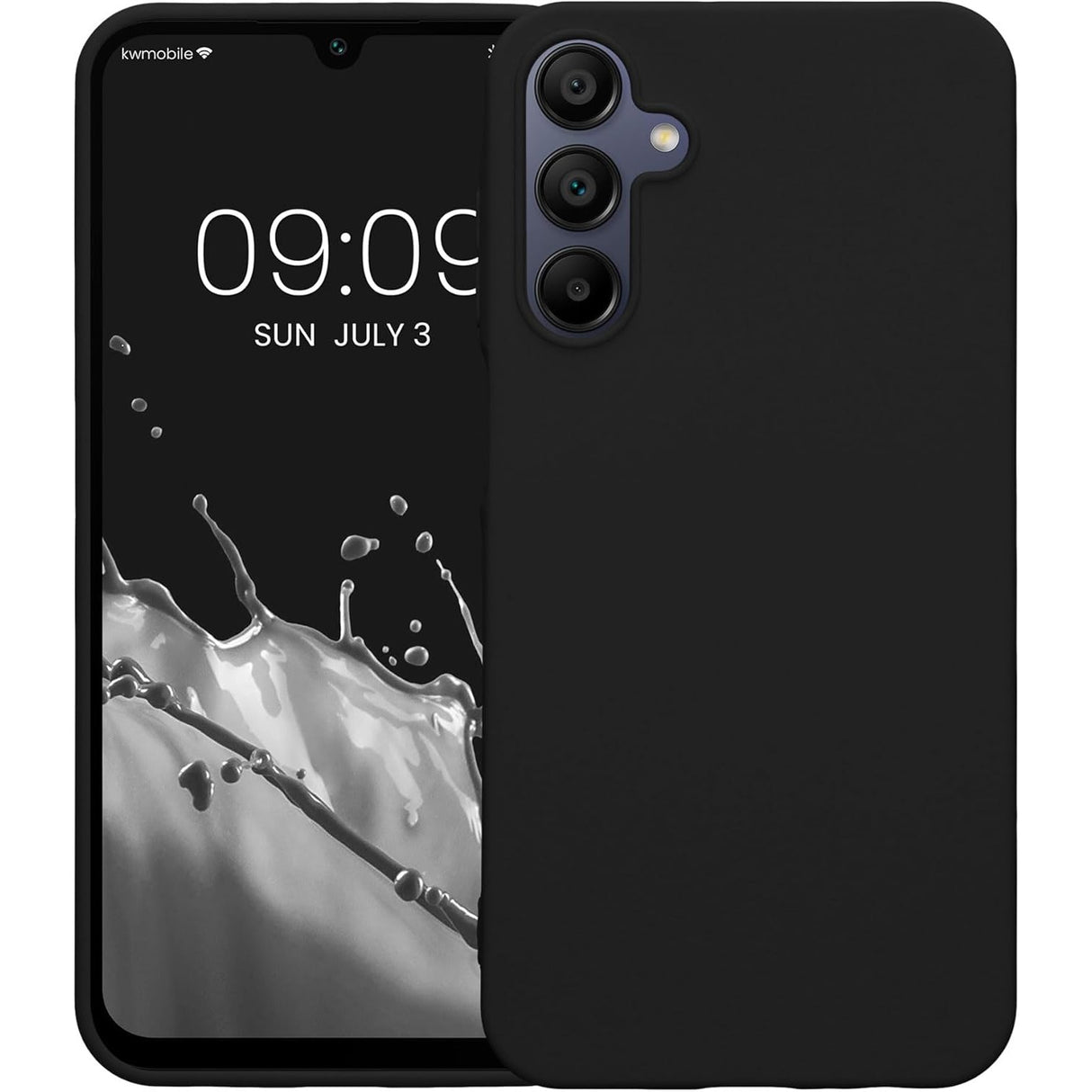 Husă de protecție Samsung A35 5G TPU negru mat, suprafață anti-amprentă, unghi spate