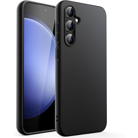 Husa de Protectie Matte TPU, Vivimall, pentru Samsung Galaxy S23 FE 5G, Protectie Camera, Antisoc, Antizgariere, Antialunecare, Acoperire Completa, Negru - vivimall.ro