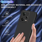 Husa de Protectie Matte TPU, Vivimall, pentru Xiaomi Redmi 12 Pro, Protectie Camera, Antisoc, Antizgariere, Antialunecare, Acoperire Completa, Negru - vivimall.ro