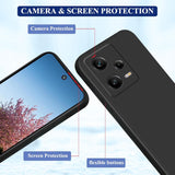 Husa de Protectie Matte TPU, Vivimall, pentru Xiaomi Redmi 12 Pro, Protectie Camera, Antisoc, Antizgariere, Antialunecare, Acoperire Completa, Negru - vivimall.ro
