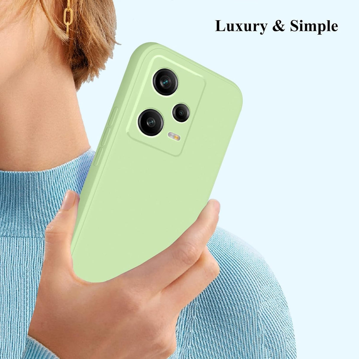 Husa de Protectie Matte TPU, Vivimall, pentru Xiaomi Redmi 12 Pro, Protectie Camera, Antisoc, Antizgariere, Antialunecare, Acoperire Completa, Verde - vivimall.ro