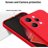 Husa de Protectie Matte TPU, Vivimall, pentru Xiaomi Redmi 12, Protectie Camera, Antisoc, Antizgariere, Antialunecare, Acoperire Completa, Rosu - vivimall.ro