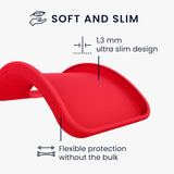 Husa de Protectie Matte TPU, Vivimall, pentru Xiaomi Redmi Note 12 5G, Protectie Camera, Antisoc, Antizgariere, Antialunecare, Acoperire Completa, Rosu - vivimall.ro