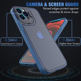 Husa de protectie pentru Apple iPhone 14, Flippy, Bracket series cu suport si protectie pentru camera, Albastru - vivimall.ro